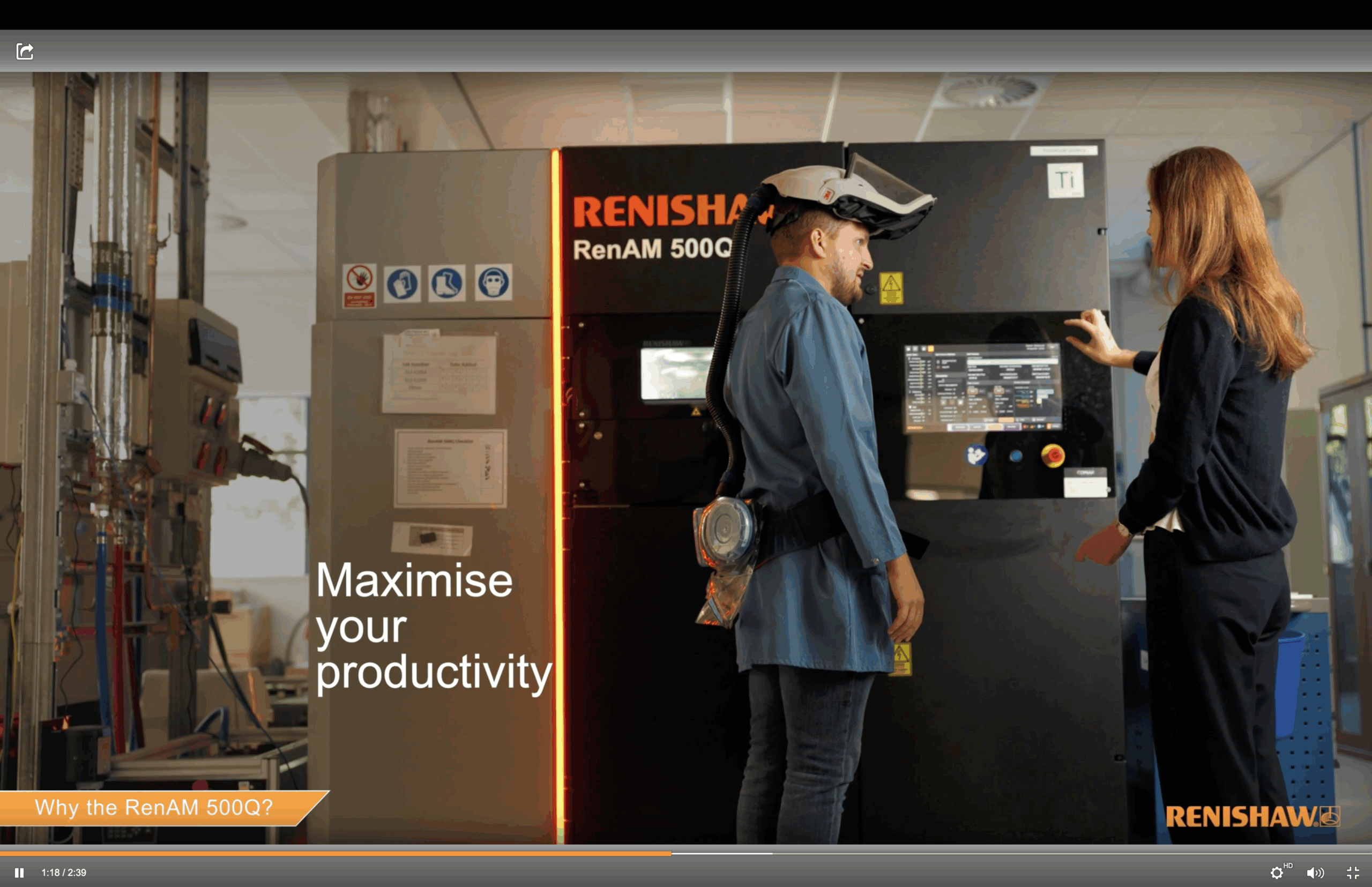 A RenAm 500q am machine with an operator there, video agency Nomadic UK